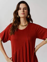 Vestido Vicenza Viola Marrom Galápagos