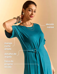 Vestido Aline Azul Gótico