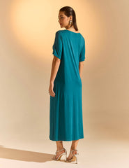 Vestido Aline Azul Gótico