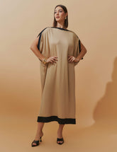 Vestido Vicenza Abby Bege/ Preto