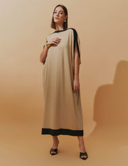 Vestido Vicenza Abby Bege/ Preto