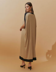 Vestido Vicenza Abby Bege/ Preto