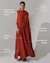 Vestido Aurea Marrom Galápagos