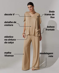 Conjunto Vicenza Azira Bege MPB