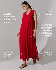 Vestido Vicenza Astela Vermelho