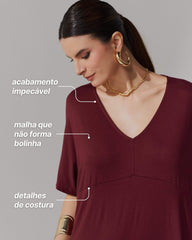 Vestido Apolina Bordo