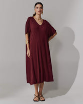 Vestido Apolina Bordo