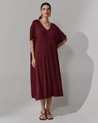 Vestido Apolina Bordo