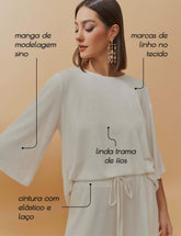 Conjunto Lino Betania Off White