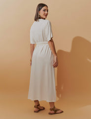 Vestido Lino Brena Off White