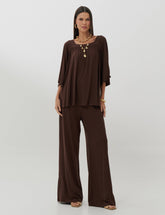Conjunto Celeste Marrom Natureza