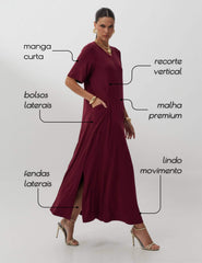 Vestido Cintra Bordo