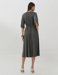 Vestido Clecia Mescla Escuro