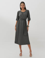 Vestido Clecia Mescla Escuro