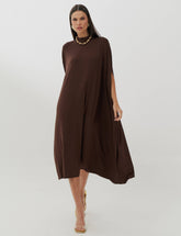 Vestido Claudina Marrom Natureza