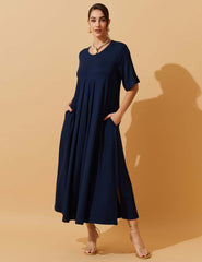 Vestido Vicenza Doroteia Azul Marinho
