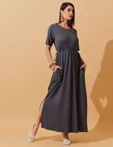 Vestido Vicenza Daurea Cinza Astro