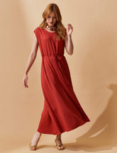 Vestido Vicenza Gione Marrom Galápagos