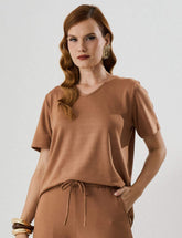 Blusa Copenhagem Maura Mocha Mousse