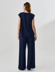 Blusa Vicenza Malu Azul Marinho