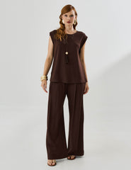 Blusa Vicenza Malu Marrom Natureza
