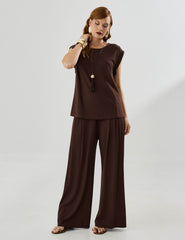 Blusa Vicenza Malu Marrom Natureza
