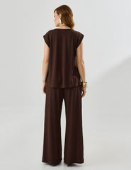 Blusa Vicenza Malu Marrom Natureza