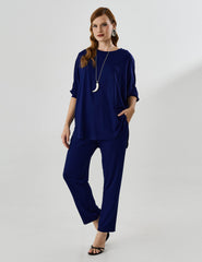 Blusa Vicenza Maia Azul Profundo