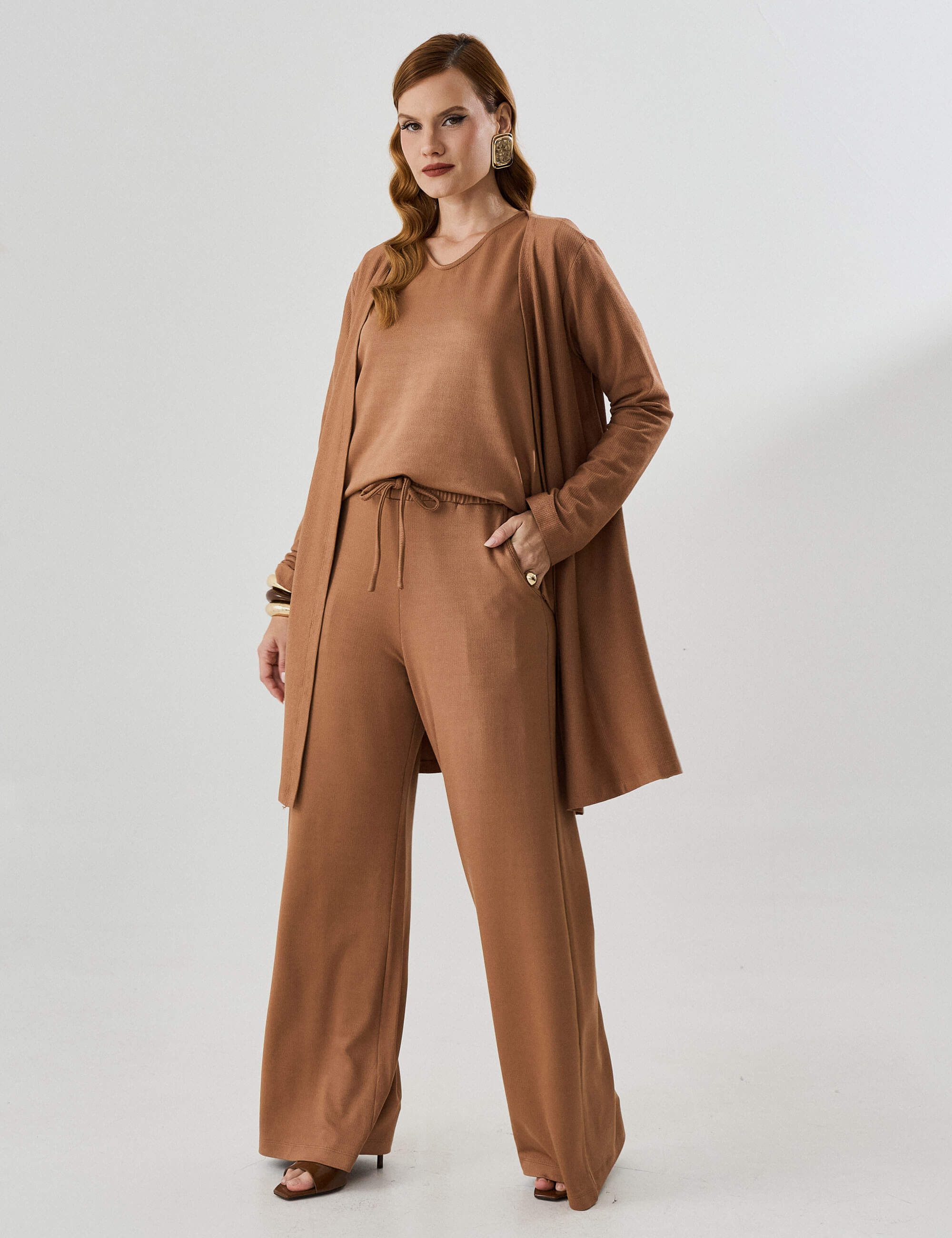 Cardigan Creponado Miranda Mocha Mousse – Bellamo