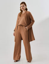 Cardigan Creponado Miranda Mocha Mousse