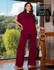 Conjunto Penina Bordo
