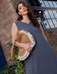 Vestido Vicenza Diara Cinza Astro