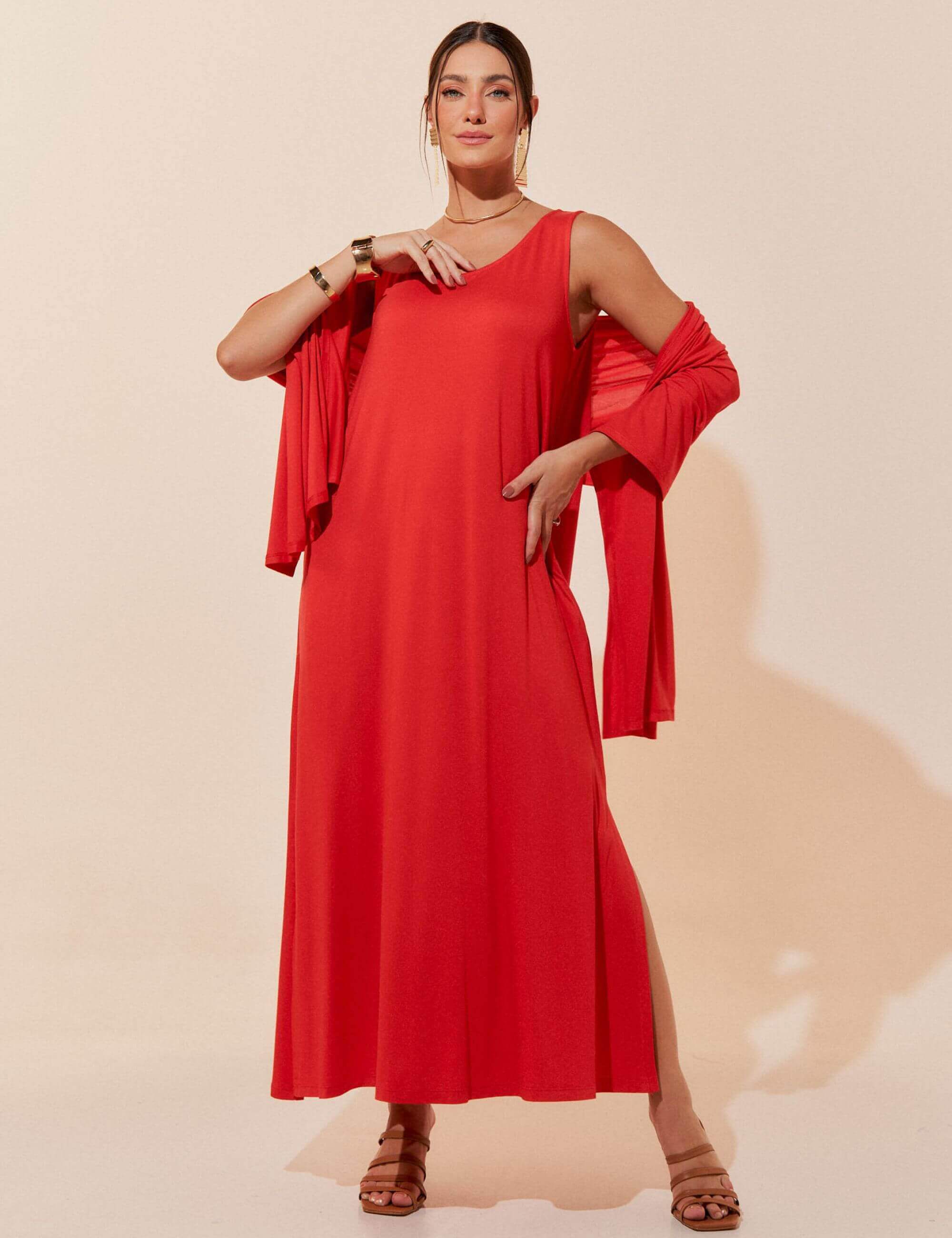 Vestido Nyla Vermelho Amarilis