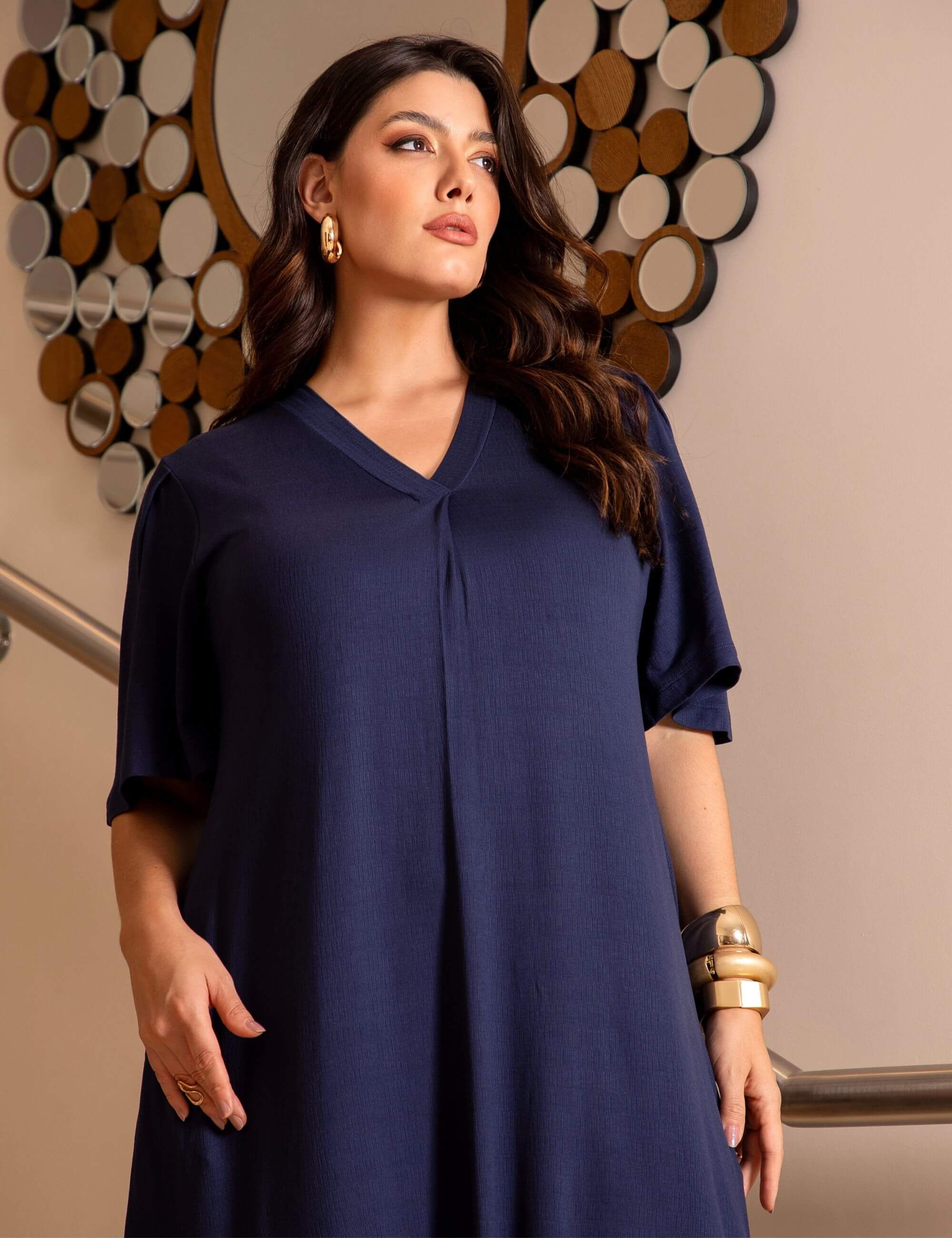 Vestido Vicenza Geralda Azul Marinho