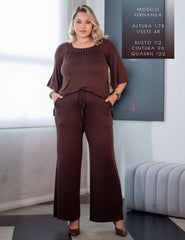 Conjunto Celeste Marrom Natureza
