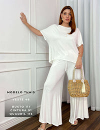 Conjunto Vicenza Lisa Off White