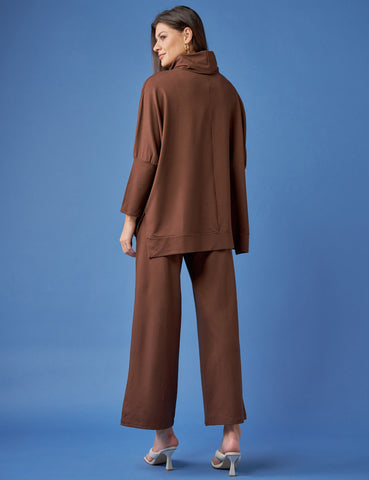 Blusa Moletom Greta Marrom Natureza