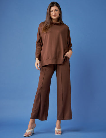 Blusa Moletom Greta Marrom Natureza