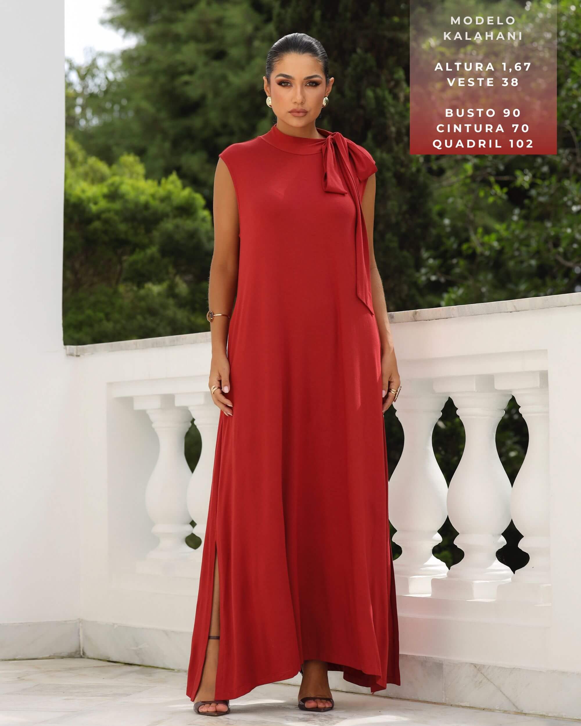 Vestido Aurea Marrom Galápagos