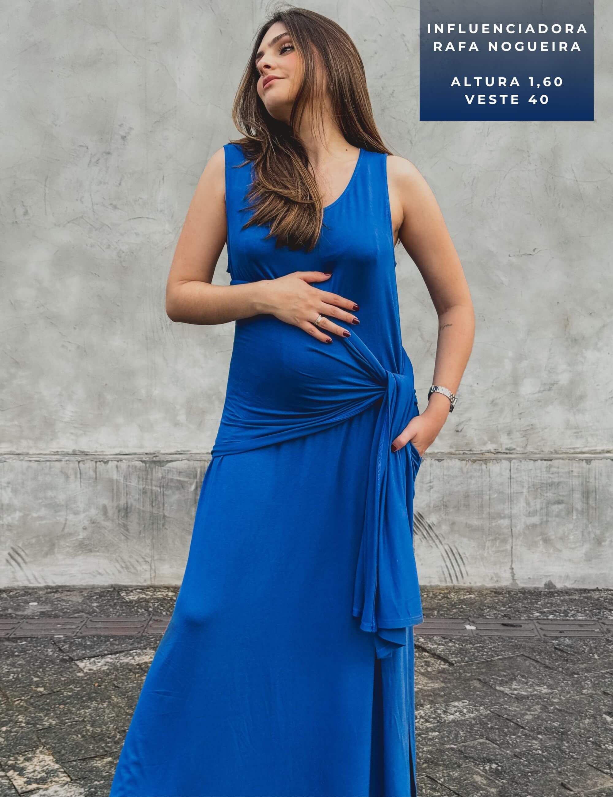 Vestido Nyla Azul Eletronic