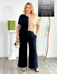 Conjunto Vicenza Valentina Preto/ Bege