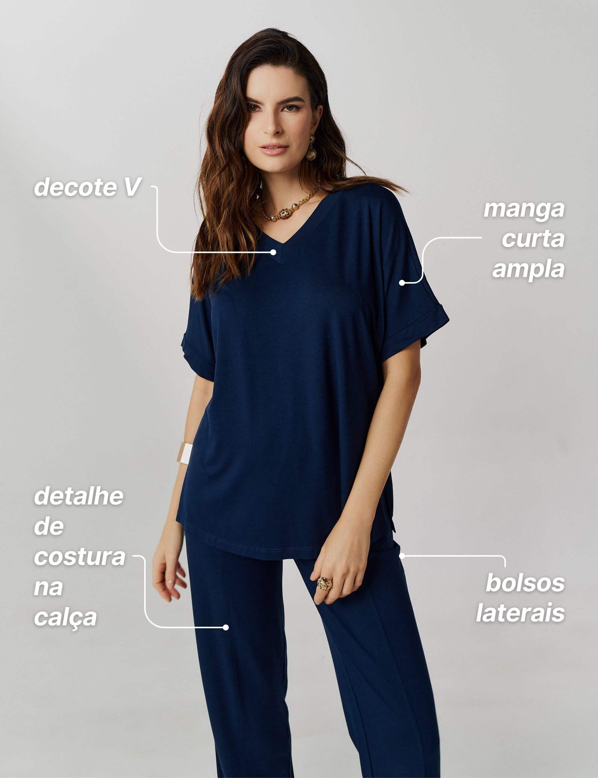 Conjunto Vardina Azul Marinho