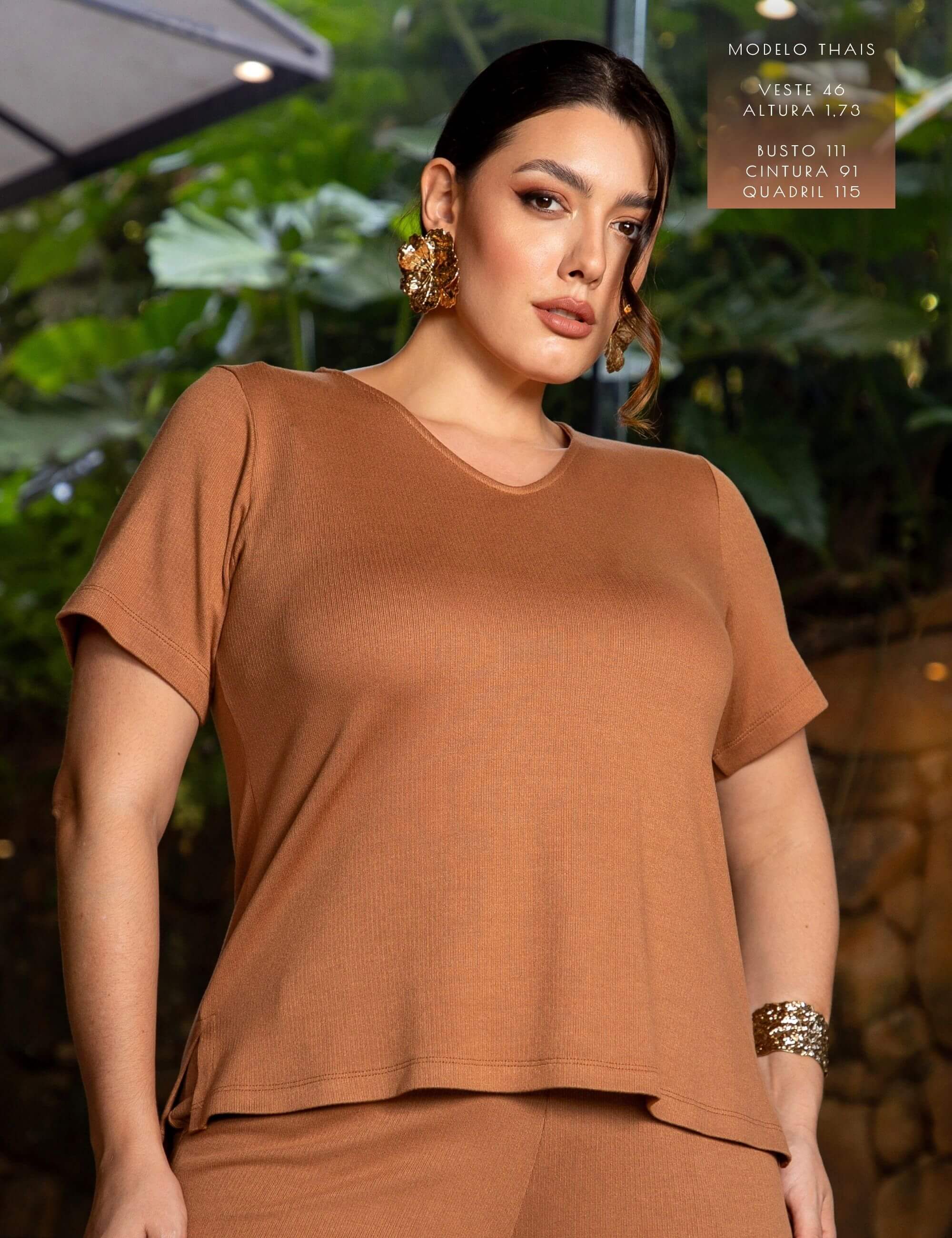 Blusa Copenhagem Maura Mocha Mousse