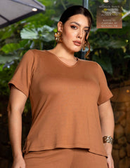 Blusa Copenhagem Maura Mocha Mousse