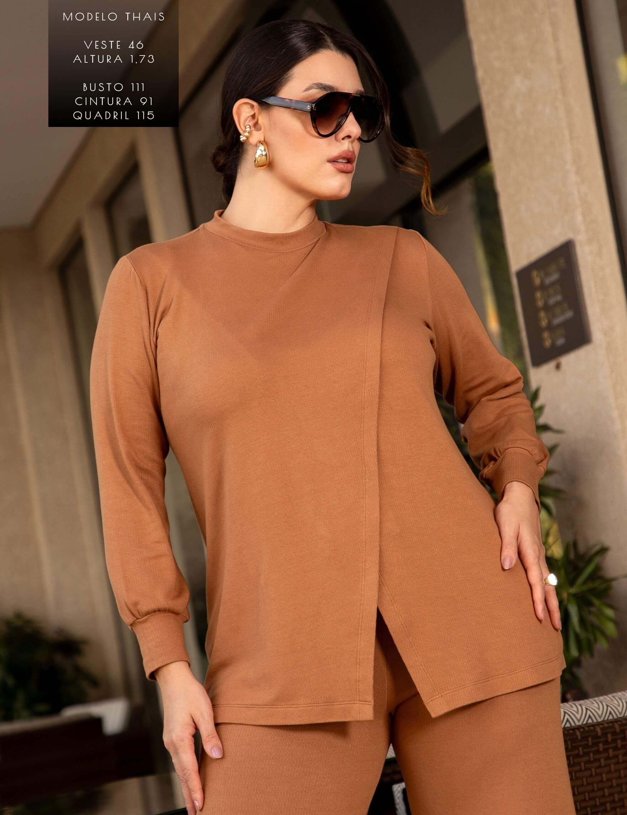 Blusa Copenhagem Meire Mocha Mousse