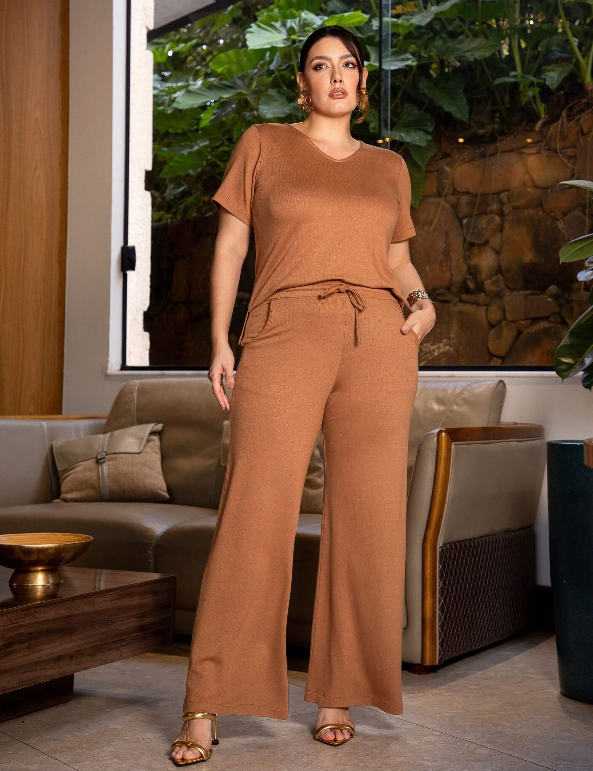 Blusa Copenhagem Maura Mocha Mousse