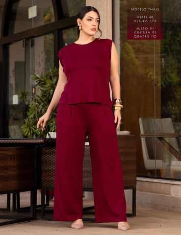 Blusa Vicenza Malu Bordo