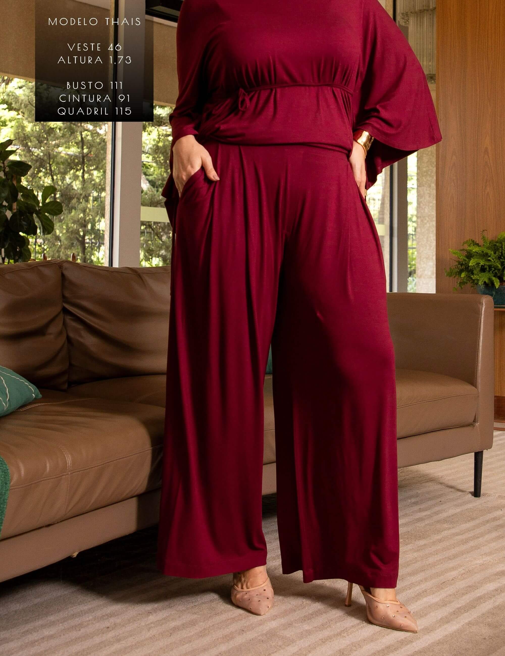 Calça Moema Bordo