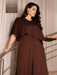 Vestido Diamela Marrom Natureza