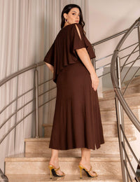Vestido Diamela Marrom Natureza